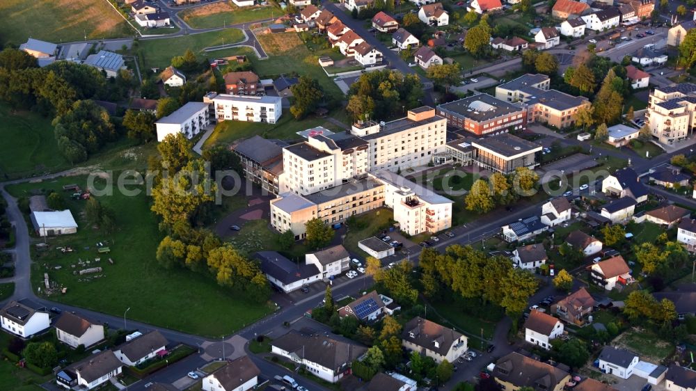 Asbach from above - DRK Kamillus clinic in Asbach in the state Rhineland-Palatinate, Germany
