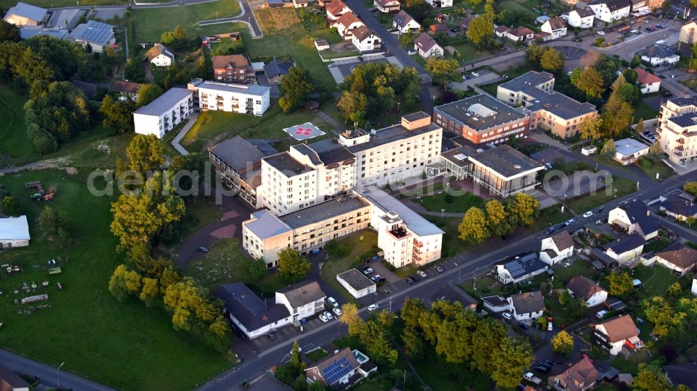 Asbach from the bird's eye view: DRK Kamillus clinic in Asbach in the state Rhineland-Palatinate, Germany
