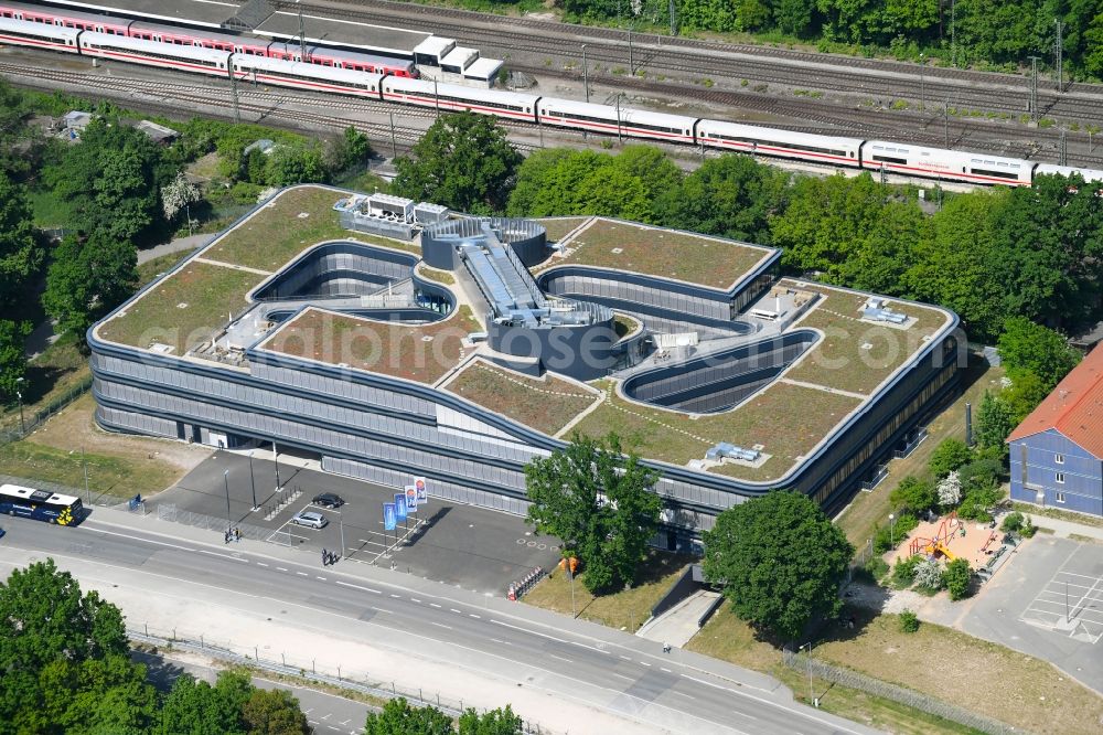 Aerial image Nürnberg - Banking administration building a??easyCredit-Hausa?? of the financial services company TeamBank AG on Beuthener Strasse in Nuremberg in the state Bavaria, Germany