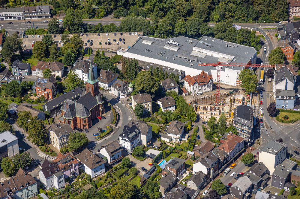 Aerial image Ennepetal - Store of the Supermarket EDEKA Schloeder on Koelner Strasse in Ennepetal in the state of North Rhine-Westphalia