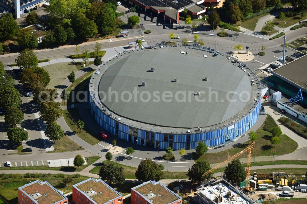 Aerial image Bietigheim-Bissingen - Event and music-concert grounds of the Arena EgeTrans Arena on Schwarzwaldstrasse in Bietigheim-Bissingen in the state Baden-Wuerttemberg, Germany