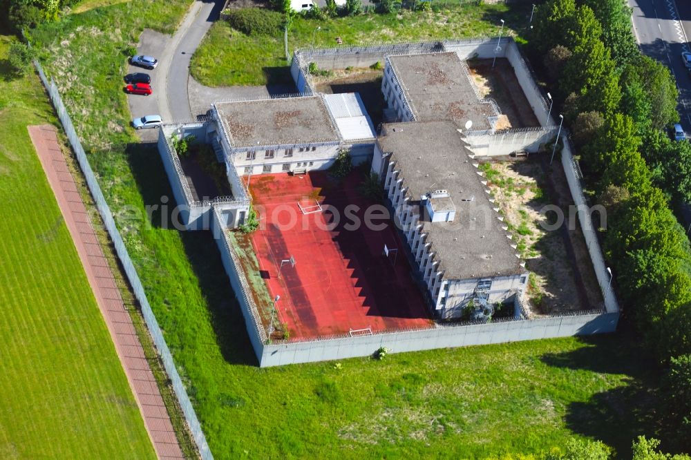 Friedberg (Hessen) from above - Former correctional prison facility in Friedberg (Hessen) in the state Hesse, Germany