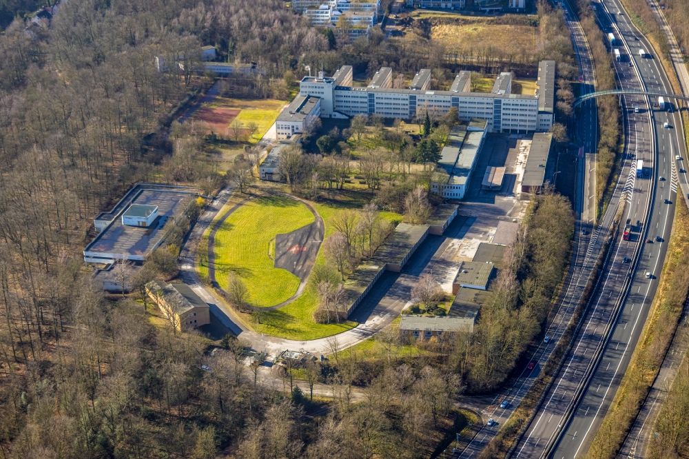 Aerial image Essen - Former building complex of the police on Norbertstrasse in Essen in the state North Rhine-Westphalia, Germany