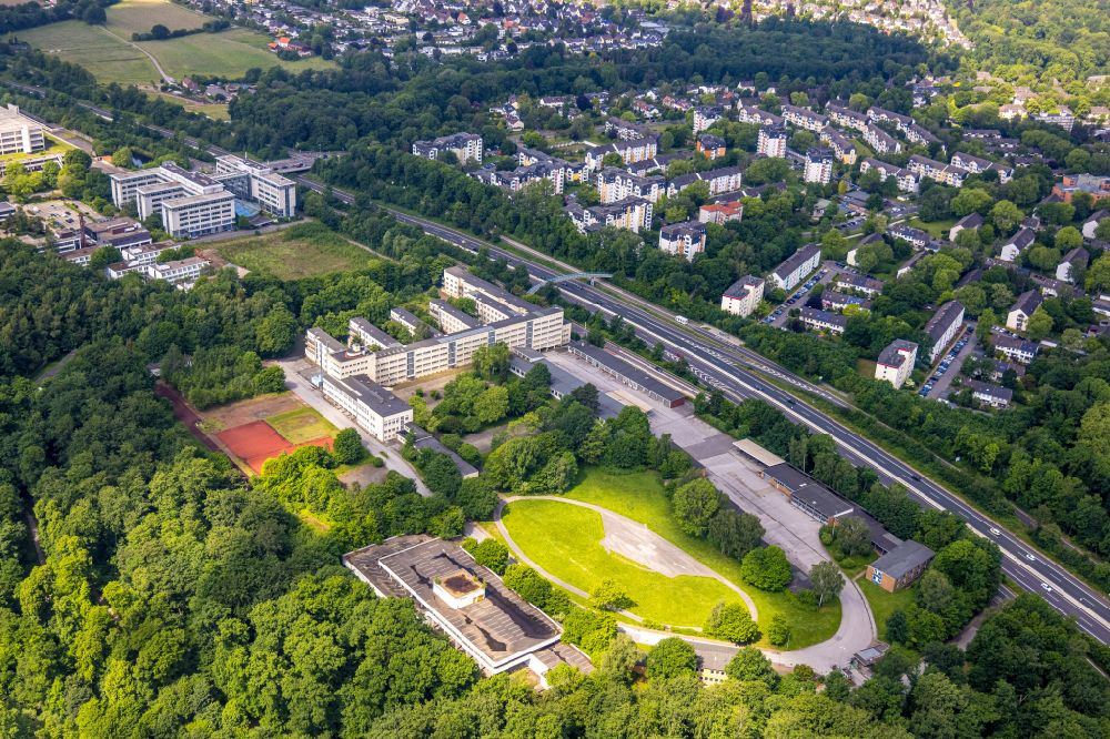 Essen from above - Former building complex of the police on Norbertstrasse in the district Bredeney in Essen at Ruhrgebiet in the state North Rhine-Westphalia, Germany