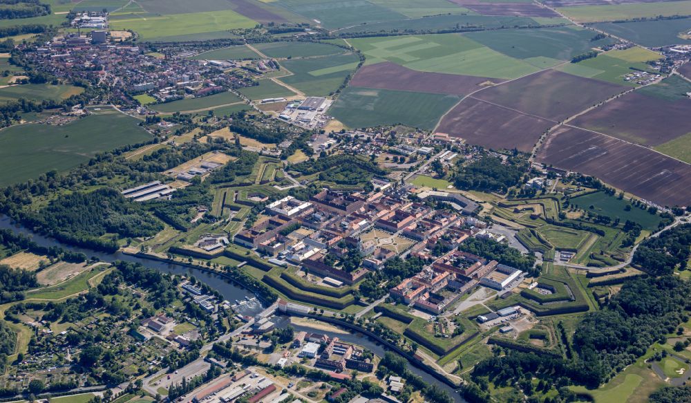 Terezin from the bird's eye view: Former Ghetto and Concentration area Theresienstadt in Terezin in Ustecky kraj - Aussiger Region, Czech Republic
