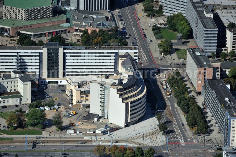 Chemnitz from the bird's eye view: Former Schocken department store in the north of the city center in Chemnitz, Saxony