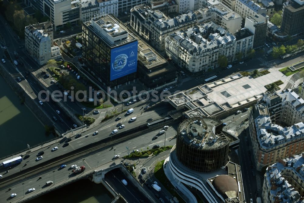 Aerial photograph Paris - Entry and exit area of the Tunnel of trunk road N13 between Boulevard de General Leclerc and Avenue Charles De Gaulle in Paris in Ile-de-France, France