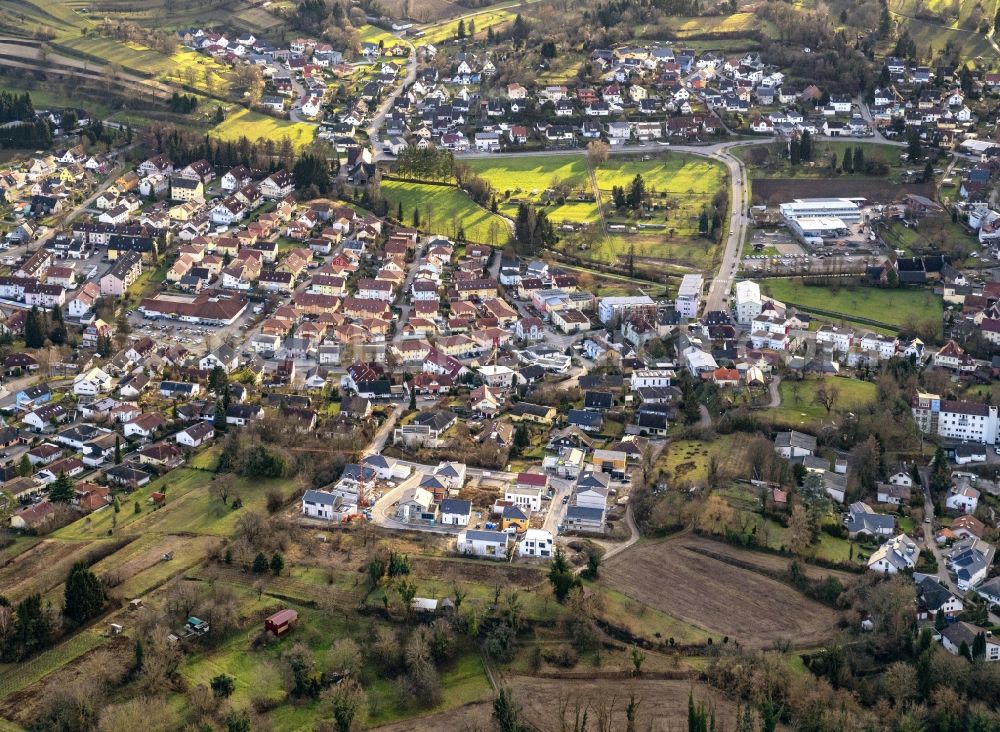 Aerial photograph Ettenheim - House and multi-family house- residential area in the old town area and inner city center in Ettenheim in the state Baden-Wurttemberg, Germany