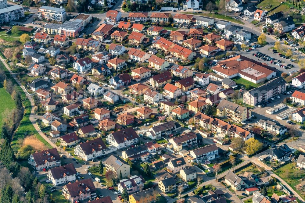 Aerial photograph Ettenheim - House and multi-family house- residential area in the old town area and inner city center in Ettenheim in the state Baden-Wurttemberg, Germany
