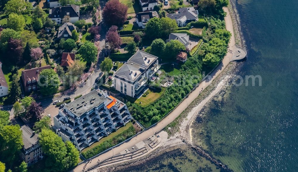 Glücksburg from above - Single-family and multi-family residential buildings in Gluecksburg in the state Schleswig-Holstein, Germany