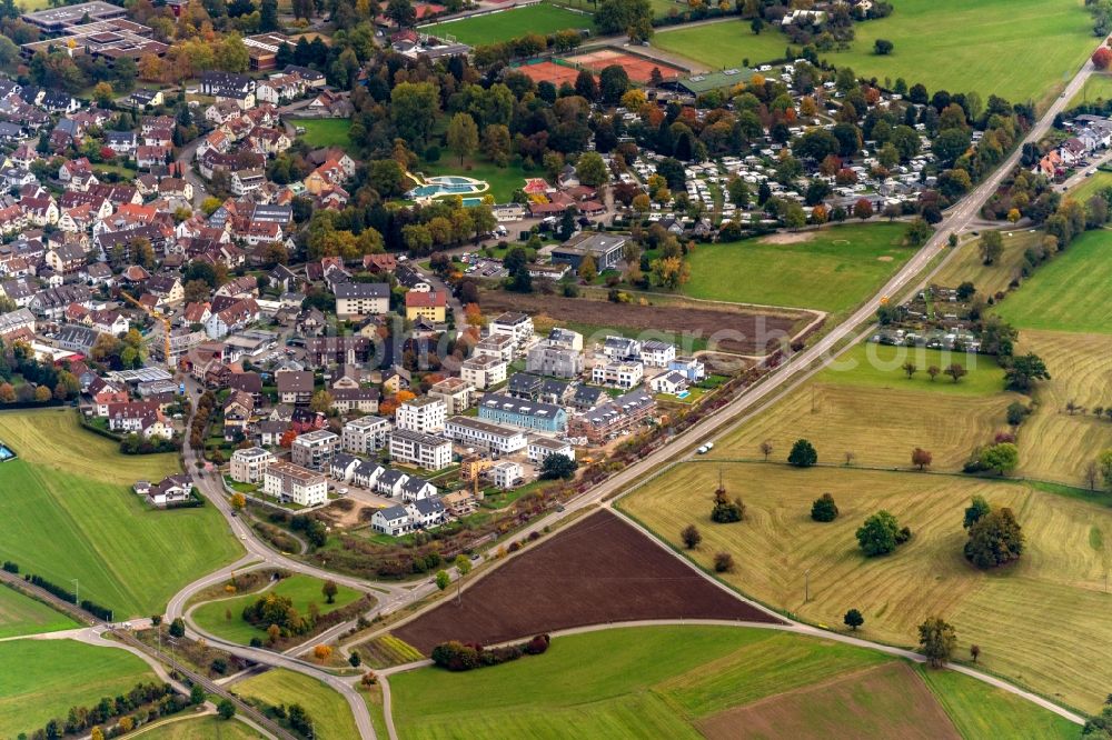 Aerial photograph Kirchzarten - New building Einfamilienhaus Siedlung in Kirchzarten in the state Baden-Wurttemberg, Germany