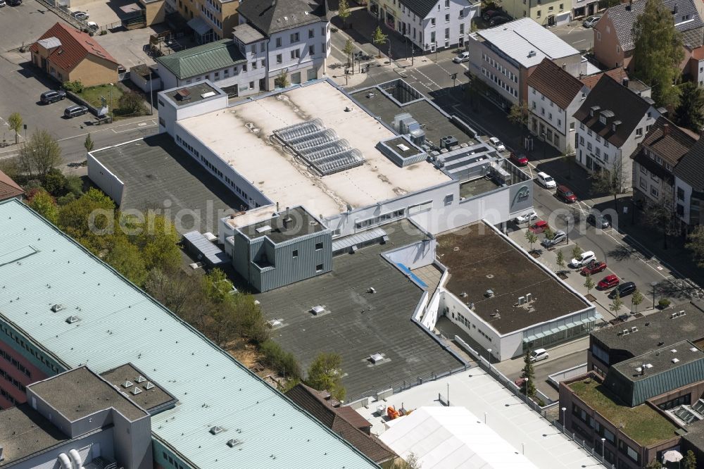 Aerial image Albstadt - Building of the shopping center Alb Center on Sonnenstrasse in the district Ebingen in Albstadt in the state Baden-Wuerttemberg, Germany