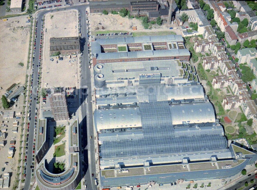 Berlin from above - Building of the shopping center Hallen on Borsigturm in the district Reinickendorf in Berlin, Germany
