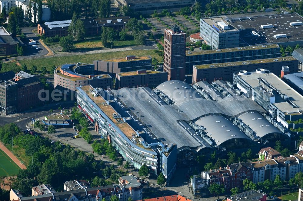 Aerial photograph Berlin - Building of the shopping center Hallen on Borsigturm in the district Reinickendorf in Berlin, Germany