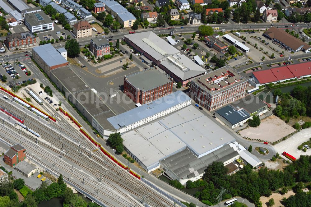 Aerial image Forchheim - Building of the shopping center Hornschuch Park on street Bayreuther Strasse in Forchheim in the state Bavaria, Germany