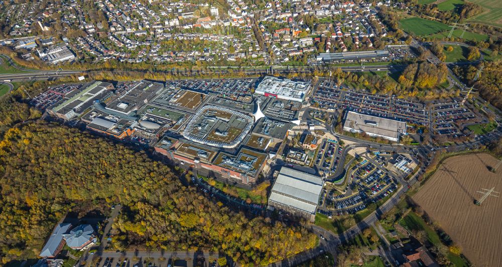 Bochum from the bird's eye view: Building of the shopping center Ruhr Park in the district Harpen in Bochum at Ruhrgebiet in the state North Rhine-Westphalia, Germany