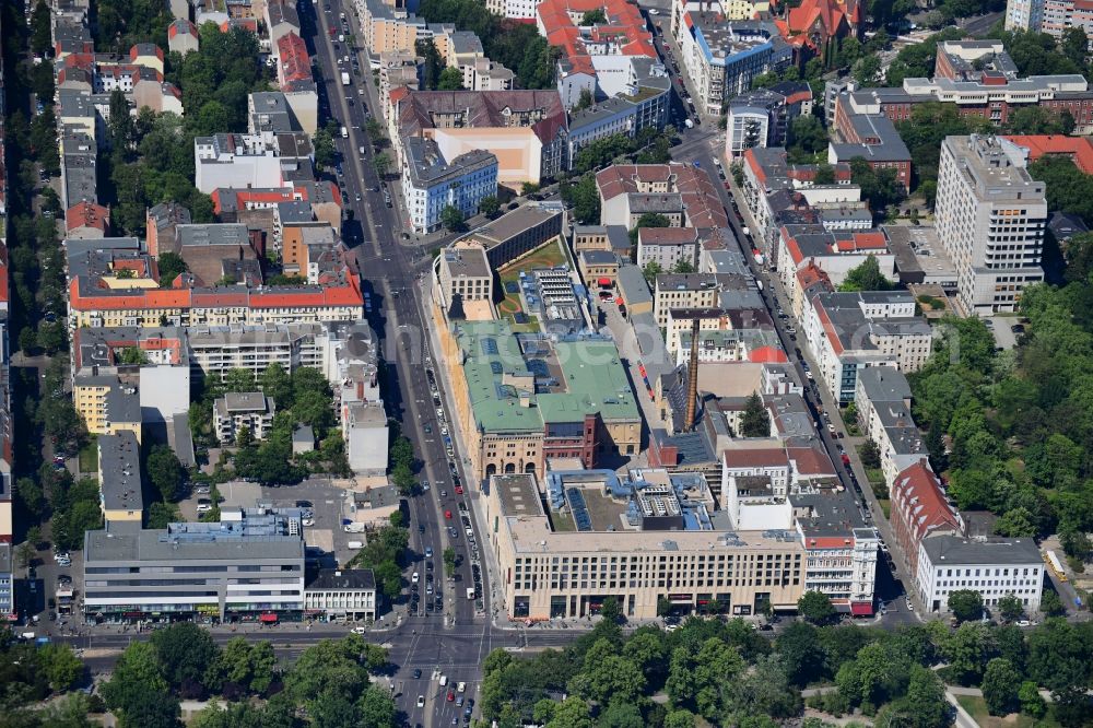 Aerial photograph Berlin - Building of the shopping center Schultheiss Quartier on Turmstrasse in the district Moabit in Berlin, Germany