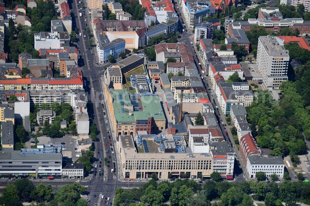 Berlin from above - Building of the shopping center Schultheiss Quartier on Turmstrasse in the district Moabit in Berlin, Germany