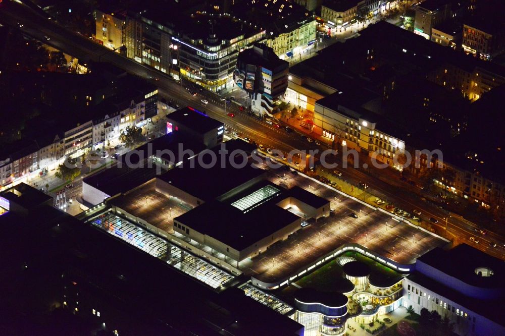 Berlin from above - Night image with a view to shopping center Boulevard Berlin in Berlin destrict steglitz