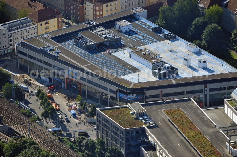 Berlin from above - View of shopping center on Elcknerplatz at Berlin - Köpenick