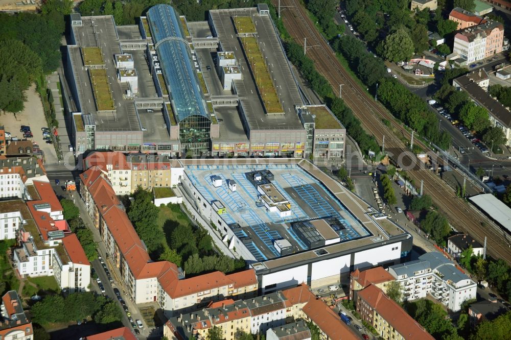 Aerial photograph Berlin - View of shopping center on Elcknerplatz at Berlin - Köpenick