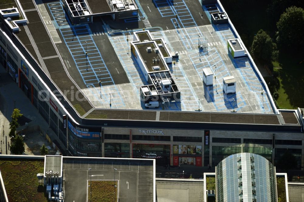 Berlin from above - View of shopping center on Elcknerplatz at Berlin - Köpenick