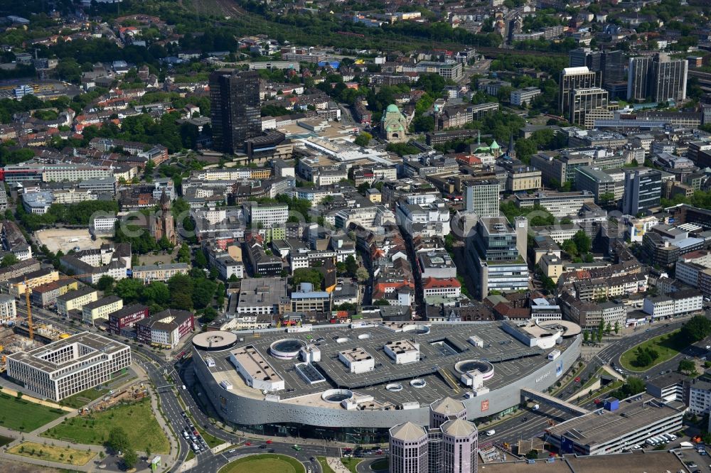Aerial image Essen - Limbeckerplatz shopping center in Essen. The Essen-based shopping center is a project of the ECE Project Management GmbH & Co. KG