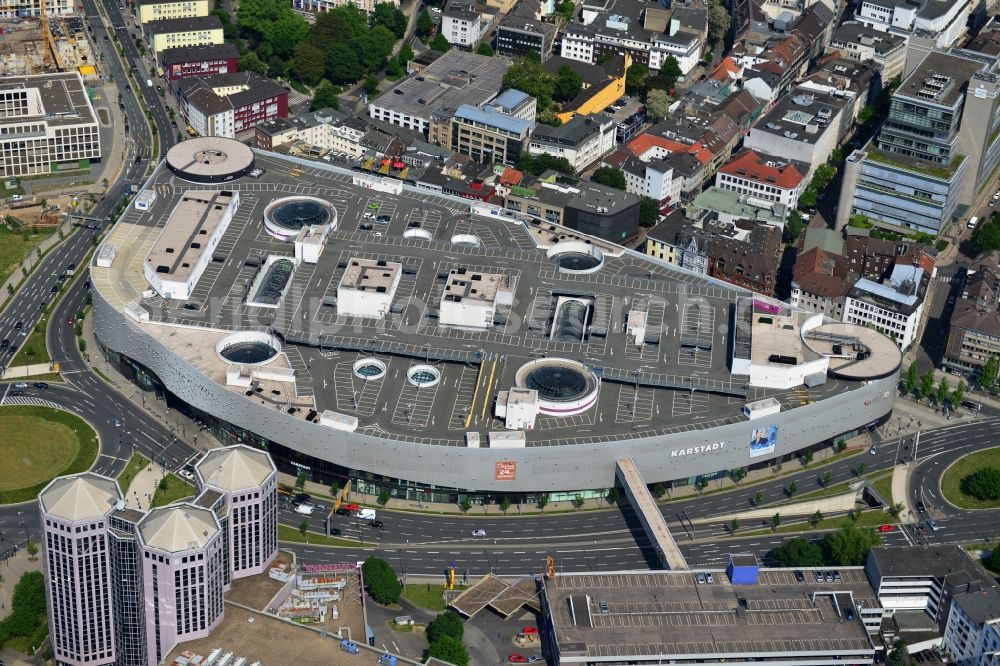 Essen from above - Limbeckerplatz shopping center in Essen. The Essen-based shopping center is a project of the ECE Project Management GmbH & Co. KG