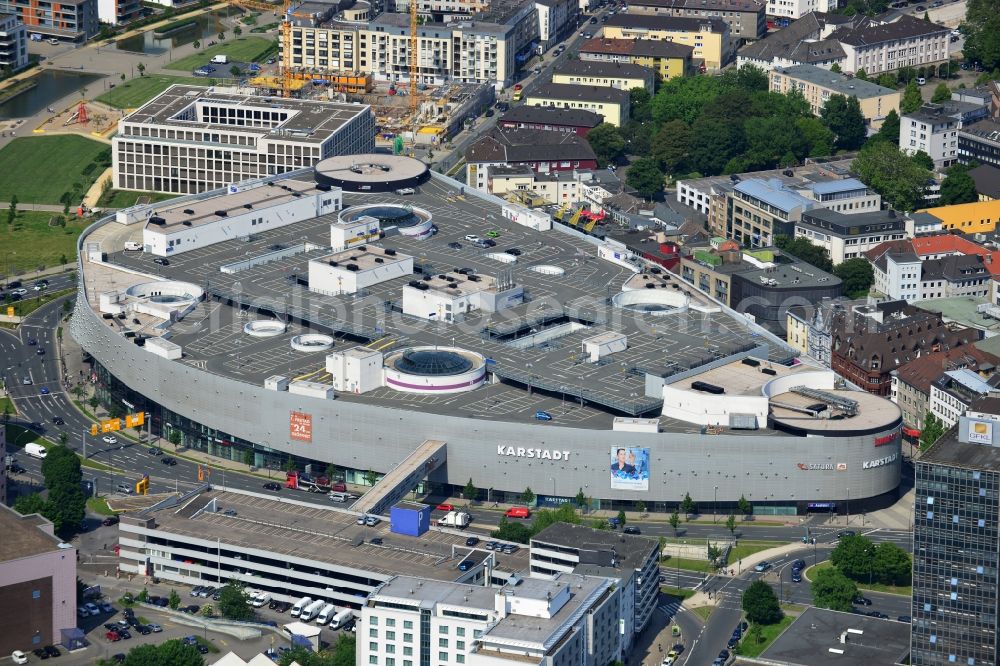 Aerial image Essen - Limbeckerplatz shopping center in Essen. The Essen-based shopping center is a project of the ECE Project Management GmbH & Co. KG