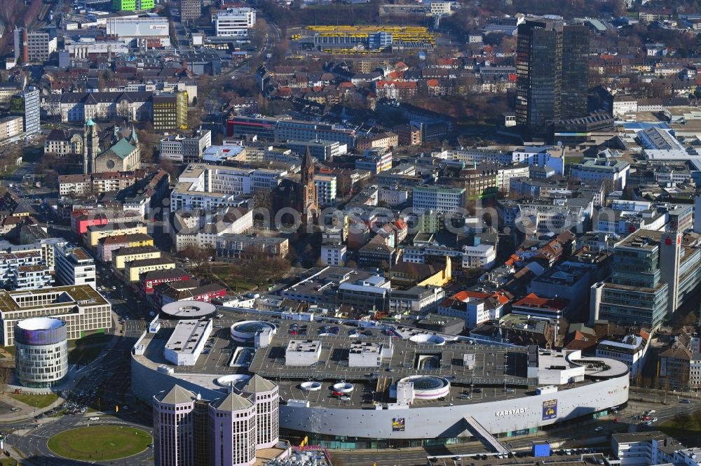 Essen from above - Shopping mall Limbecker Platz in Essen in the state North Rhine-Westphalia