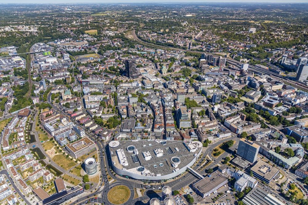 Aerial image Essen - Shopping mall Limbecker Platz in Essen in the state North Rhine-Westphalia