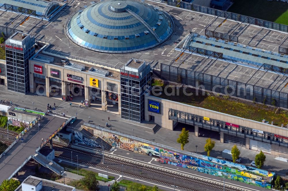 Leipzig from the bird's eye view: Building of the shopping center Allee-Center in the district Gruenau in Leipzig in the state Saxony, Germany
