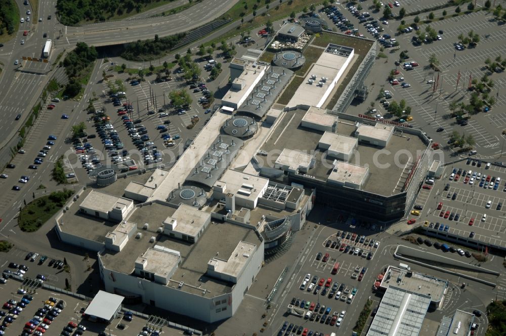 Aerial photograph Ludwigsburg - Building of the shopping center Breuninger in the district Eglosheim in Ludwigsburg in the state Baden-Wuerttemberg, Germany