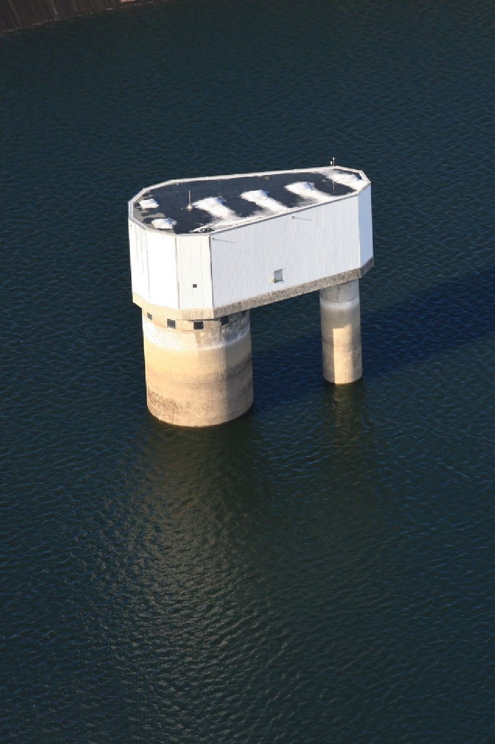Aerial image Herrischried - Intake Tower and hoist Tower of the high storage basin of the Schluchseewerk AG in Herrischried in the state Baden-Wuerttemberg