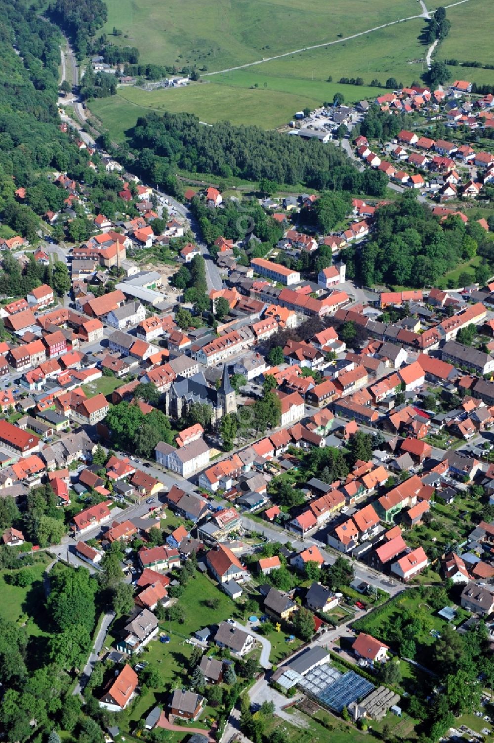 Elbingerode ( Harz ) from above - Elbingerode in the state Saxony-Anhalt