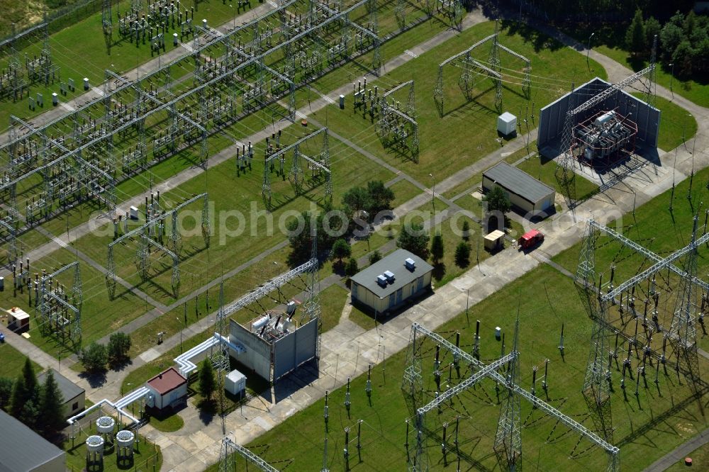 Aerial photograph Warschau - View of the electric power station 400/110 kV Mosciska in Warsaw in the voivodeship Masowien in Poland