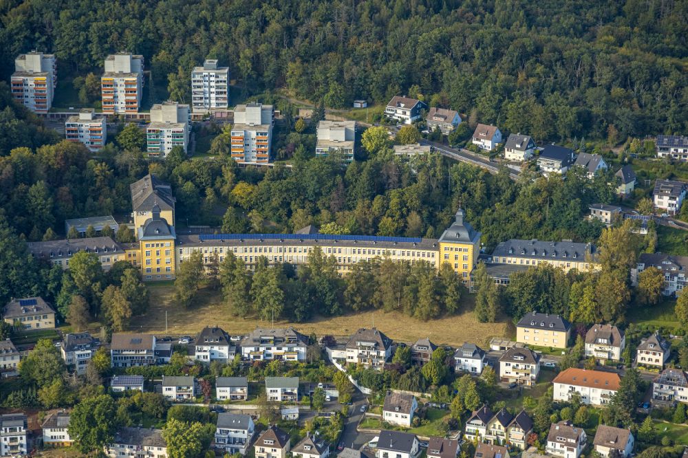 Siegen from the bird's eye view: Building of the Emmy Noether campus of the university Siegen in Siegen in the state North Rhine-Westphalia