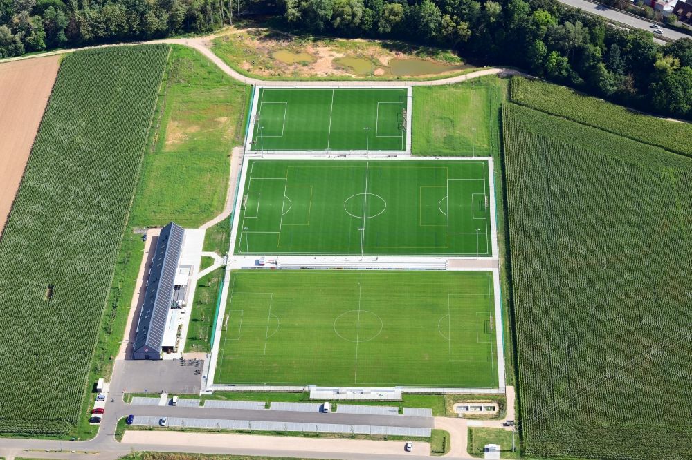 Aerial image Binzen - Ensemble of sports grounds in Binzen in the state Baden-Wuerttemberg, Germany