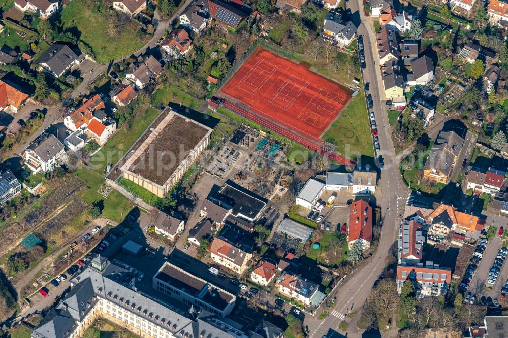 Aerial photograph Lahr/Schwarzwald - Ensemble of sports grounds Bottenbrunnenstrasse in Lahr/Schwarzwald in the state Baden-Wurttemberg, Germany