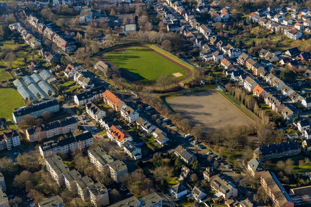 Aerial image Hagen - Ensemble of sports grounds on Kapellenstrasse in Hagen in the state North Rhine-Westphalia, Germany