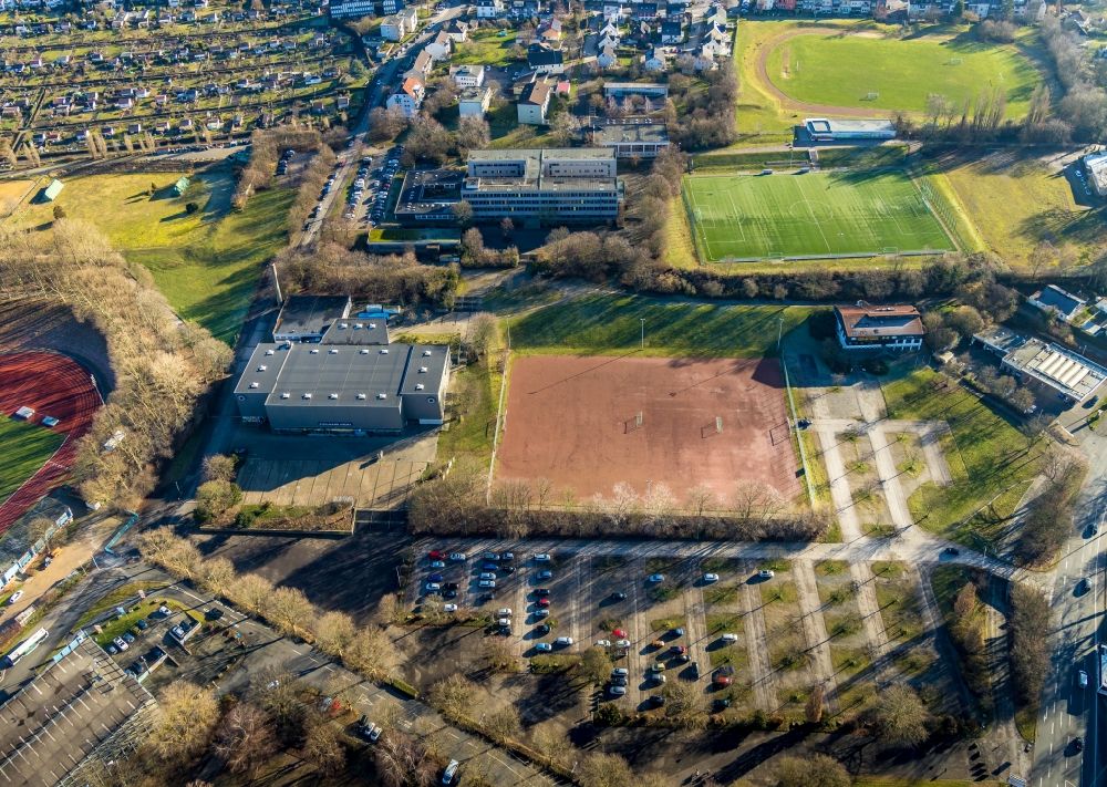 Aerial photograph Hagen - Ensemble of sports grounds in Hagen in the state North Rhine-Westphalia, Germany