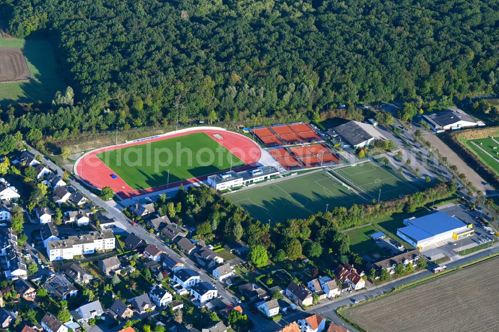 Aerial photograph Hamm - Ensemble of sports grounds in the district Westtuennen in Hamm at Ruhrgebiet in the state North Rhine-Westphalia, Germany