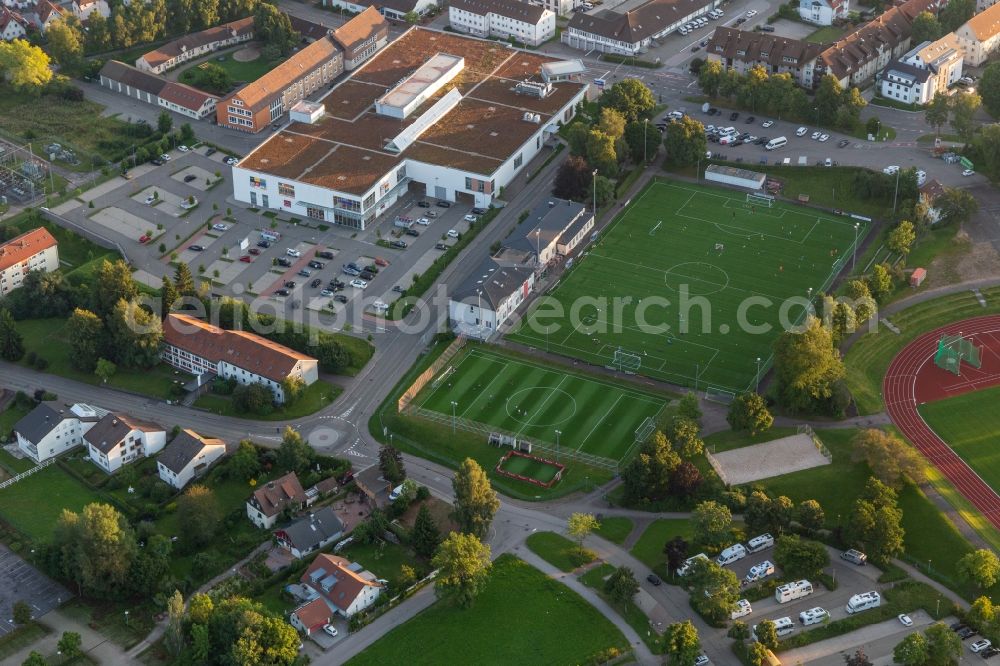Freudenstadt from above - Ensemble of sports grounds Hermann-Saam-Stadium in Freudenstadt in the state Baden-Wuerttemberg