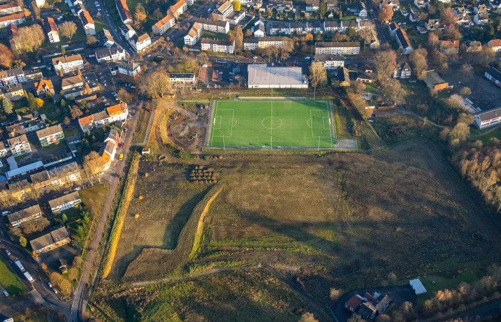 Gladbeck from above - Ensemble of sports grounds of SuS Schwarz Blau Gladbeck e.V in Gladbeck in the state of North Rhine-Westphalia