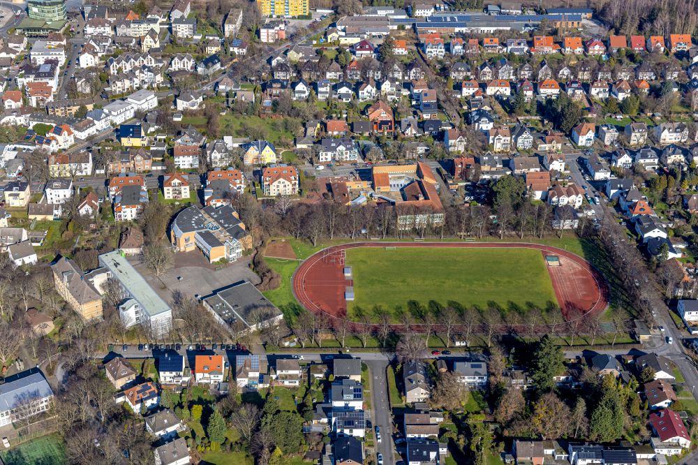 Aerial photograph Unna - Ensemble of sports grounds in Unna in the state North Rhine-Westphalia, Germany