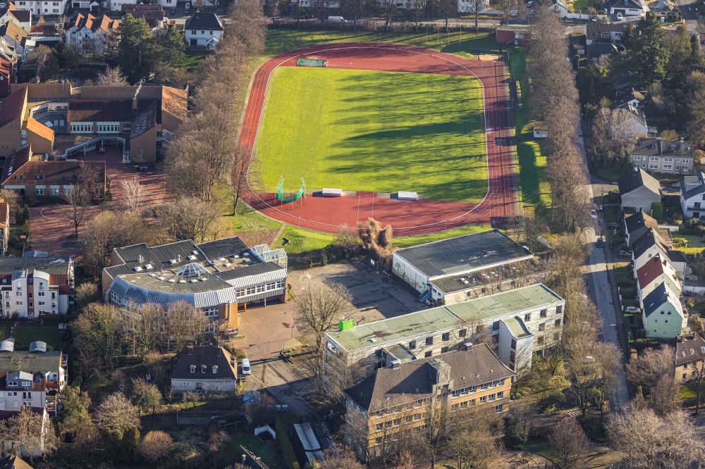 Aerial photograph Unna - Ensemble of sports grounds in Unna in the state North Rhine-Westphalia, Germany