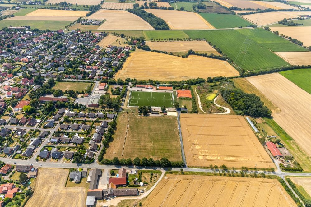 Aerial image Walstedde - Ensemble of sports grounds of Fortuna Walstedde e.V. in Walstedde in the state North Rhine-Westphalia, Germany