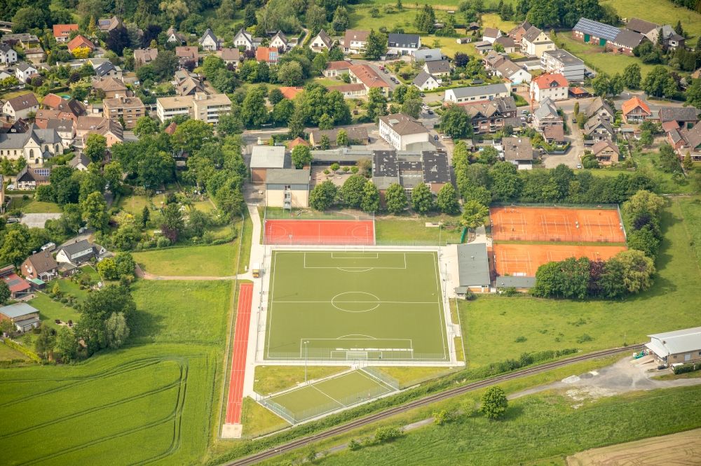 Aerial image Hamm - Ensemble of sports grounds of VfL Mark 1928 e.V. in the district Norddinker in Hamm in the state North Rhine-Westphalia, Germany