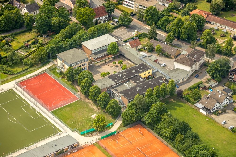 Hamm from above - Ensemble of sports grounds of VfL Mark 1928 e.V. in the district Norddinker in Hamm in the state North Rhine-Westphalia, Germany