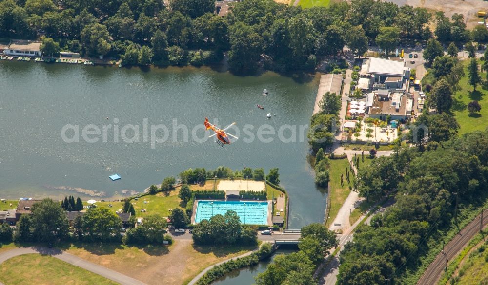 Aerial image Duisburg - Ensemble of sports grounds Wedau Sportpark in Duisburg in the state North Rhine-Westphalia, Germany